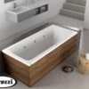 Vasca Idromassaggio Jacuzzi® Silk 180x80 Destra Con 8 Bocchette E Finitura Effetto Legno Dark Oak -Bagno Negozio vasca destra silk dark oak
