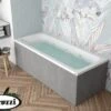 Vasca Idromassaggio Jacuzzi® Silk 170x70 Sinistra Con 8 Bocchette E Finitura Effetto Cemento -Bagno Negozio vasca sinistra silk cemento 1