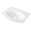 Lavabo Unitop Wave 70x51 Cm Vasca Centrale In Vetro Bianco Lucido -Bagno Negozio wave 67574