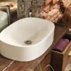 Lavabo Da Appoggio Wild 60 In Ceramica Lucido Bianco -Bagno Negozio wild lavabo appoggio 60