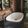 Lavabo Semincasso Soprapiano Wild 60 In Ceramica Lucido Bianco -Bagno Negozio wild lavabo incasso soprapiano 60