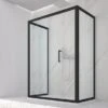 Box Doccia Zen 70x100x70 H190,4 Porta Scorrevole E 2 Lati Fissi Cristallo 6 Mm Trasparente Nero Opaco 1 Box Doccia Zen 70x100x70 H190,4 Porta Scorrevole E 2 Lati Fissi Cristallo 6 Mm Trasparente Nero Opaco -Bagno Negozio zen angolare 3 lati nero v2 2